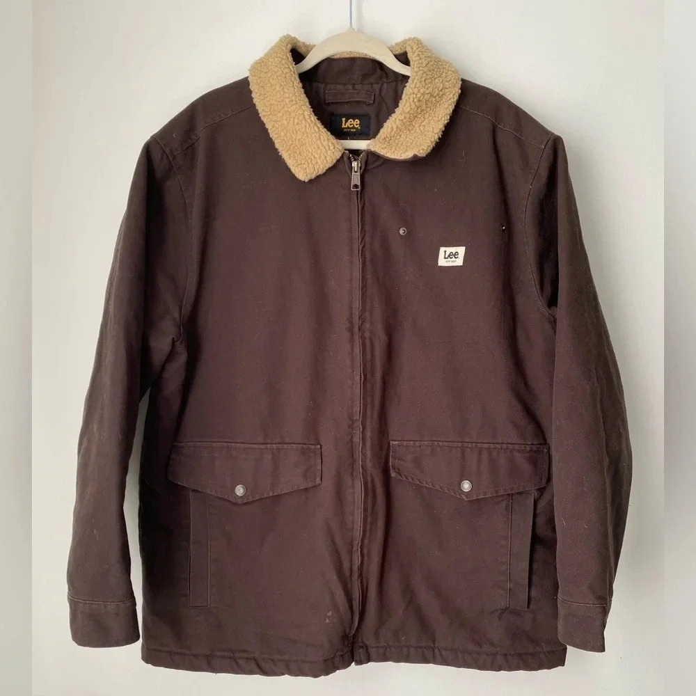 Lee Barn Jacket Men’s Large Sherpa Lined Zip Up